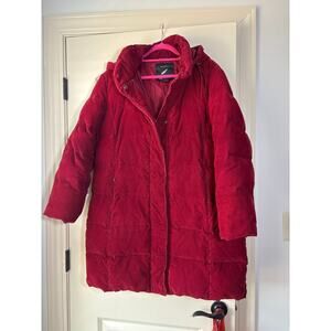 1 Madison red corduroy puffer coat women’s large